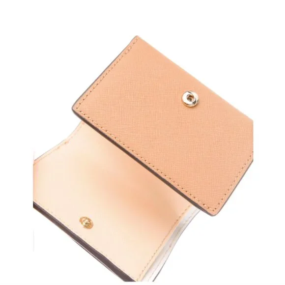 Tory Burch | Colorblock Pattern Compact Wallet - Picture 5 of 10